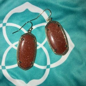 Kendra Scott Elle Burnt Orange/Goldstone Earrings